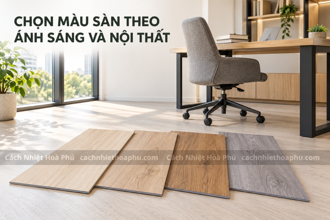 Chọn màu sàn theo ánh sáng và nội thất