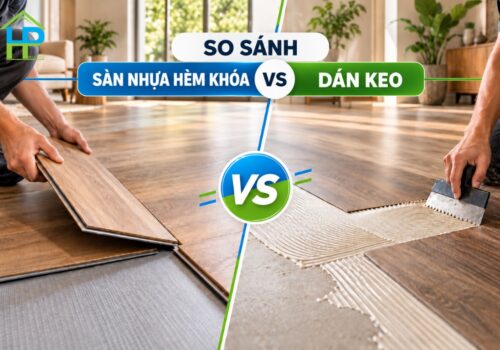 So Sánh Sàn Nhựa Hèm Khóa Và Dán Keo