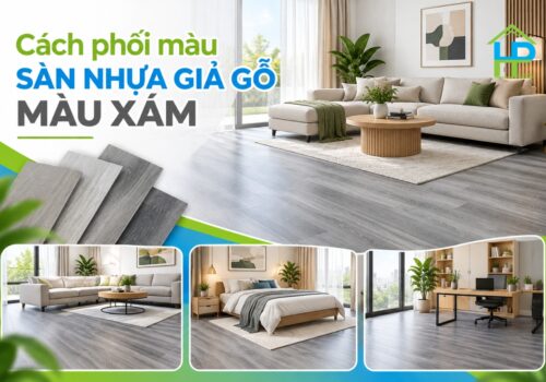 Cách Phối Màu Sàn Nhựa Giả Gỗ Màu Xám